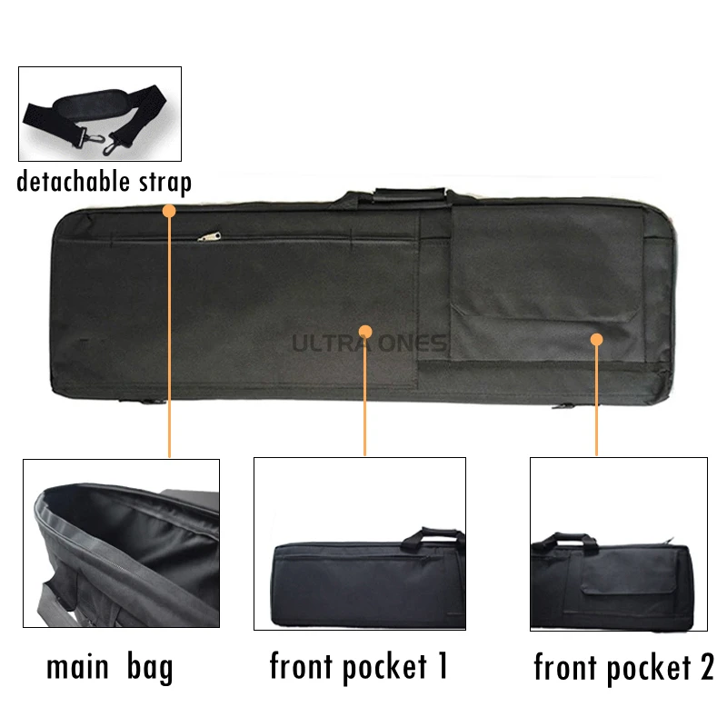 Bolsas para pistola táctica de 85CM/100CM, bolsa de transporte para pistola de entrenamiento de caza y tiro, bolsos de hombro CS para Paintball, funda para Rifle de francotirador - imagen 3