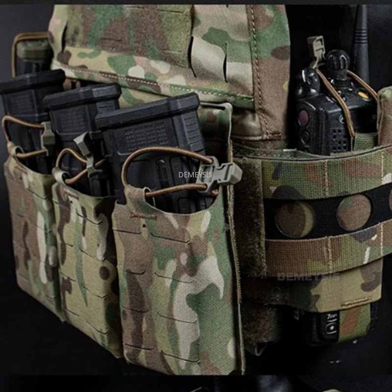 Chaleco táctico, bolsas elásticas para soporte de Radios, bolsa para revistas, equipo de caza para tiro Airsoft al aire libre, paquete lateral de Radio - imagen 4