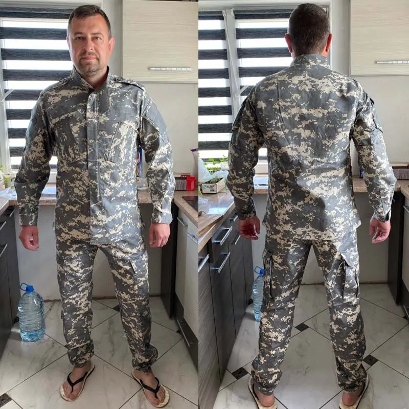 Uniforme Militar para hombre, traje táctico de camuflaje Airsoft, pantalones de combate de las Fuerzas Especiales del Ejército para acampar, ropa de soldado Militar - imagen 3