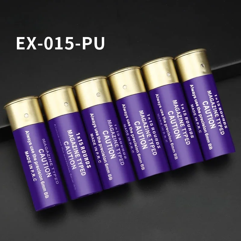 Paquete de 6 conchas para escopeta Airsoft, 15 carritores Airsoft estándar BBs redondos de 6mm para accesorios para escopetas Airsoft de tiro múltiple y de un solo disparo - imagen 5