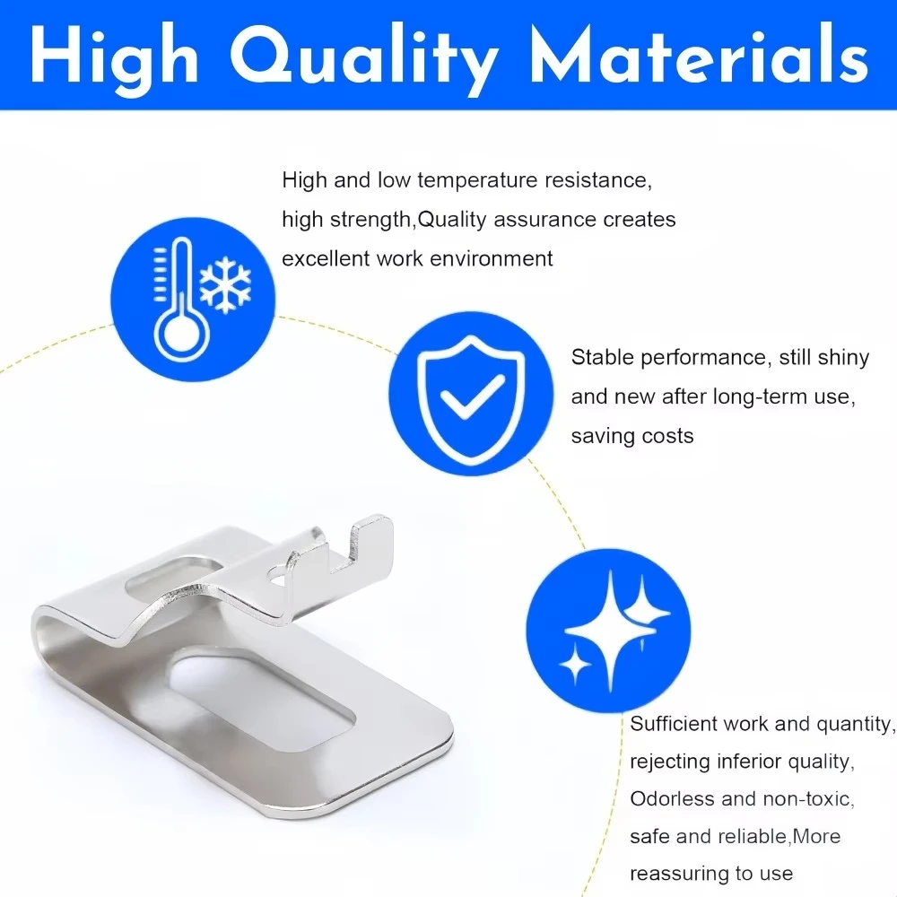 6 uds Clips de cinturón para Dewalt herramienta de taladro de acero inoxidable Clips Kit de gancho con tornillos para Dewalt N268241 apto para herramientas eléctricas de 20V - imagen 4