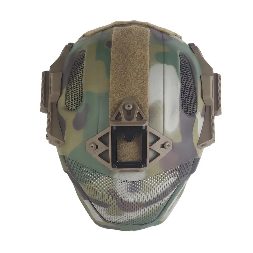 Casco táctico de protección completa Militar caza Airsoft Paintball CS malla de acero máscara facial de seguridad EVA ligero Punk Cosplay - imagen 5