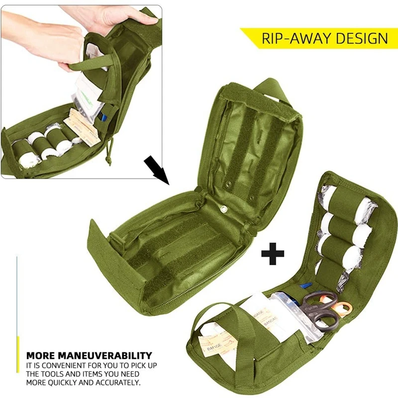 Kit de primeros auxilios táctico Molle, bolsa médica de emergencia para acampar, EDC, paquete de herramientas de supervivencia, bolsa de torniquete para exteriores - imagen 4
