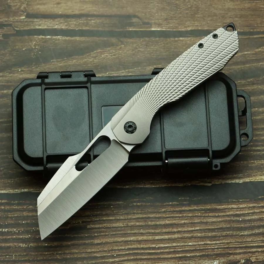 STR Cuchillo plegable EDC con mango de titanio y rodamientos - imagen 4
