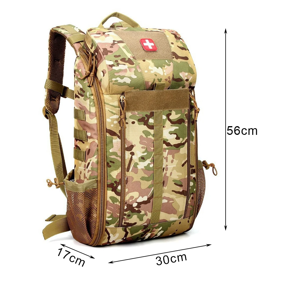 Mochila médica táctica de 55L, mochila para exteriores, mochila de primeros auxilios de supervivencia para acampar, deporte de caza y acampada - imagen 2