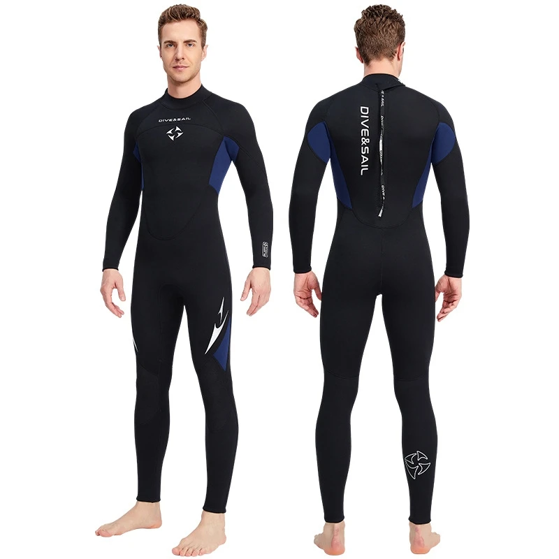 Traje de buceo de goma de cloropreno para hombres y mujeres, de una pieza traje de buceo, traje de esnórquel, cálido y resistente al frío traje de baño, 3mm - imagen 5