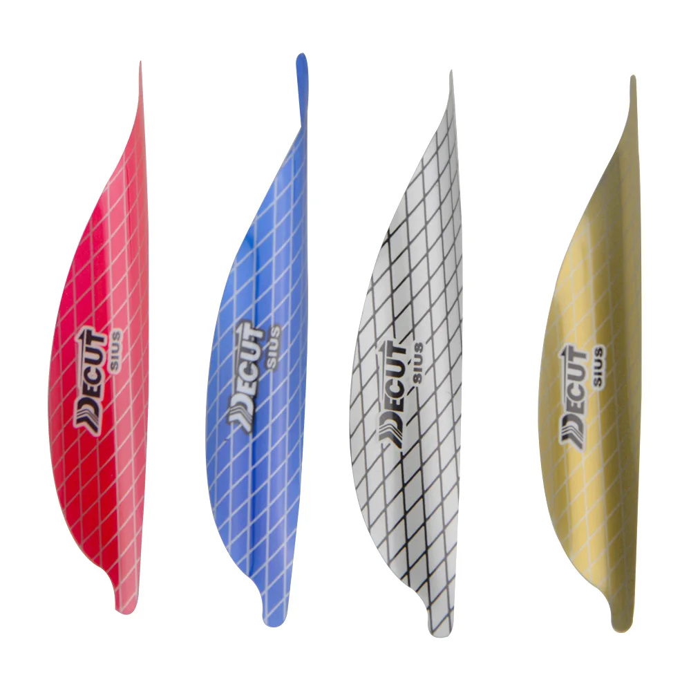 50 Uds paleta giratoria 1,56/1,75/2 pulgadas tiro con arco flecha pluma ala derecha plástico espiral Fletches tiro caza objetivo flecha Fletching - imagen 2