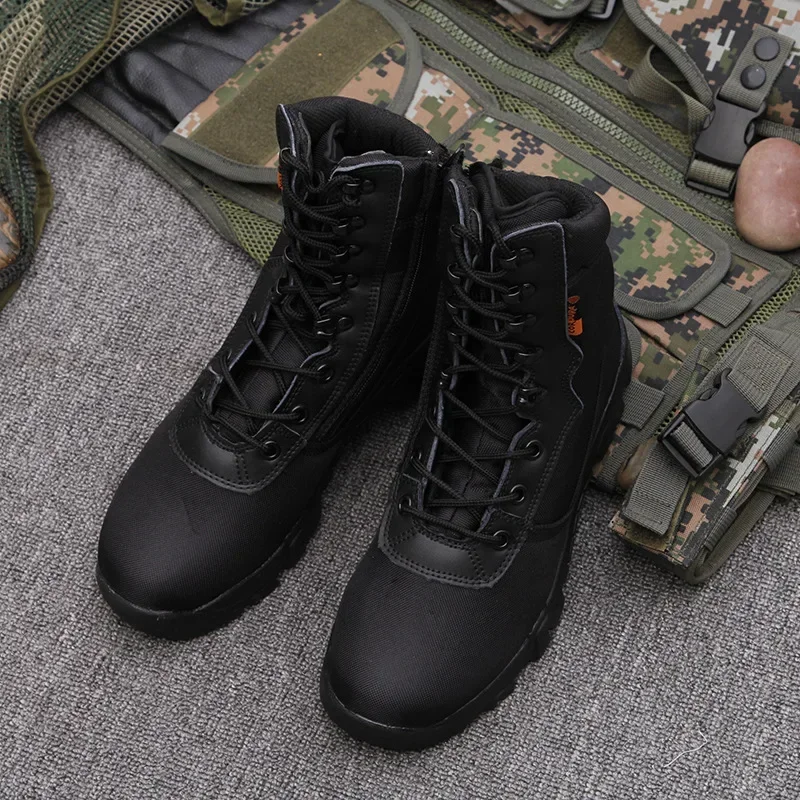 Botas de senderismo de camuflaje para hombre, zapatos tobilleros para deportes al aire libre, impermeables, antideslizantes, duraderas, para acampar, 2025 - imagen 4