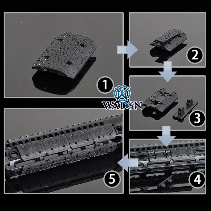 WADSN Cubierta riel guardamanos táctico M-LOK para airsoft M4 - imagen 2