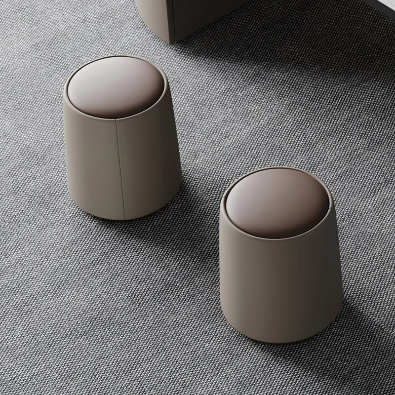 Banco de té de lujo ligero, mesa de té nórdica para el hogar, taburete pequeño, mesa de maquillaje, Banco redondo, té de Kung Fu minimalista italiano