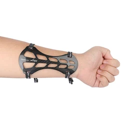 Protector brazo tiro con arco, fibra de carbono y correa ajustable