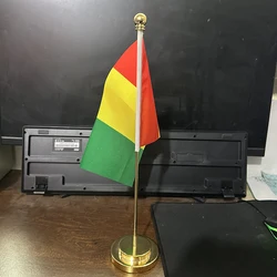 Bandera de escritorio para oficina SKY FLAG, bandera de Guinea de 14x21cm, bandera nacional de Guinea de poliéster, adornos de escritorio, banderas