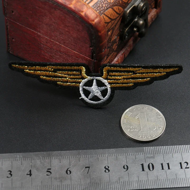 Parches de hierro para pistola superior, parche militar diy, bordado, insignia táctica de piloto de aviación, brazalete, ropa, mochila, decoración, pegatina 3d - imagen 3