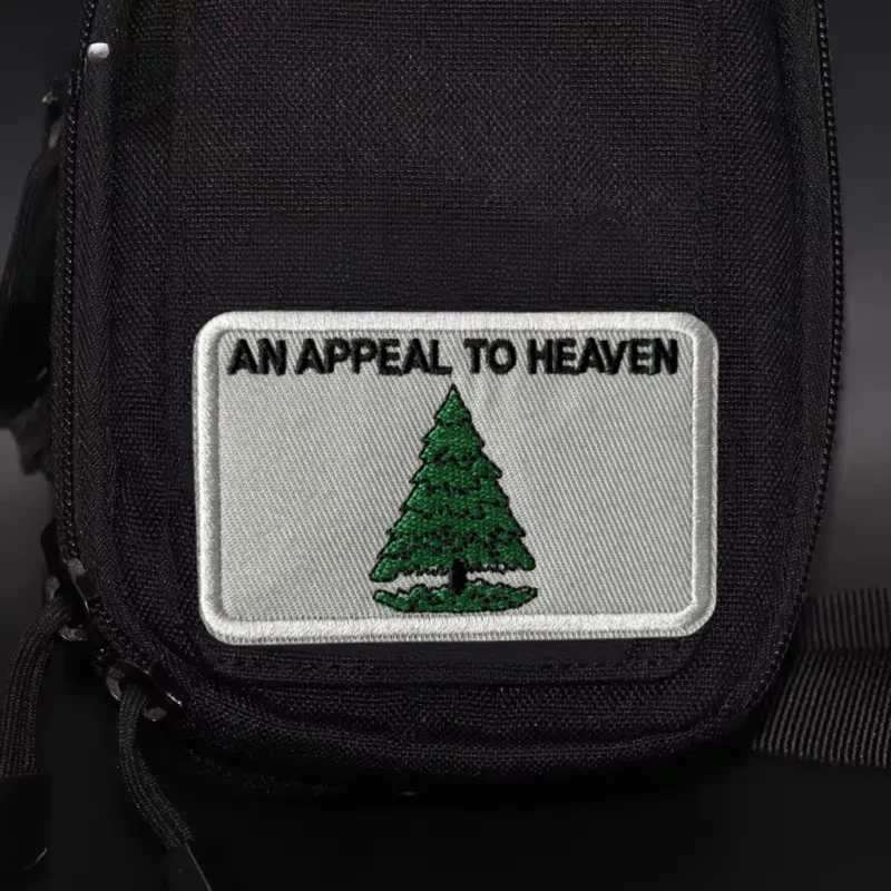 Parche "AN APPEAL TO HEAVEN", insignia de moral táctica con estampado de gancho y bucle, mochila, accesorios de decoración de ropa, brazalete adhesivo
