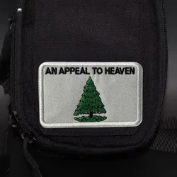 Parche "AN APPEAL TO HEAVEN", insignia de moral táctica con estampado de gancho y bucle, mochila, accesorios de decoración de ropa, brazalete adhesivo