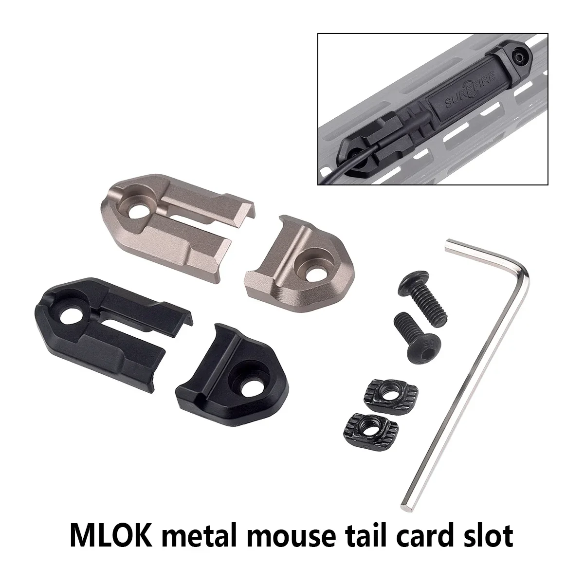 Surefire M600 M300 m-lok Keymod cinta remota interruptor de almohadilla de presión 20mm placas de montaje en riel accesorios Scout luz linterna 3 tipos - imagen 2