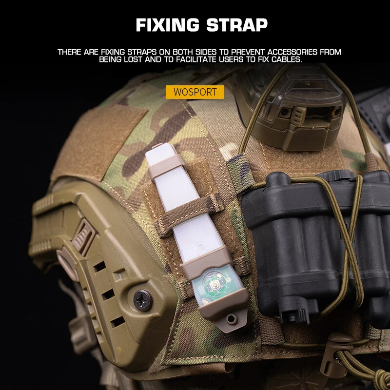 Cubierta de casco de camuflaje, casco táctico, cuerda elástica, tela para casco rápido - imagen 5