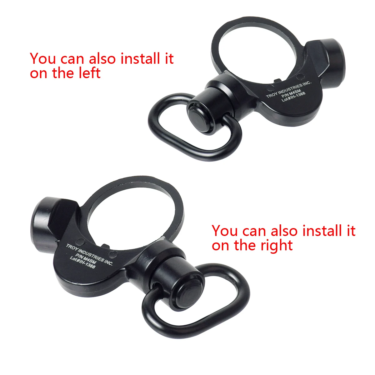 Adaptador de montaje giratorio de eslinga táctica, posición de placa final AEG de doble cara, receptor de separación rápida, hebilla de correa de Clip QD Flexible M4 M16 - imagen 2