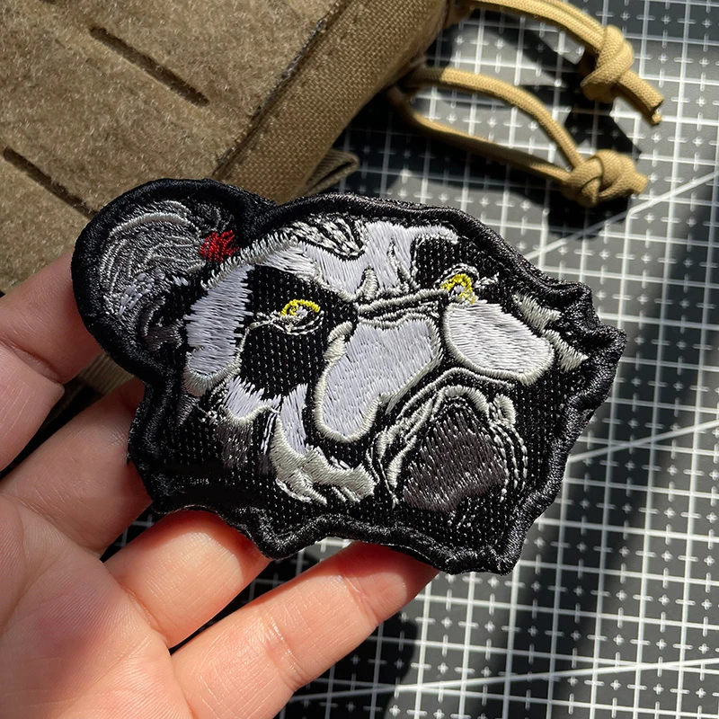 Parches luminosos bordados de Panda de guerra, insignia táctica de Warpanda dominante, pegatina para mochila al aire libre, decoración - imagen 4