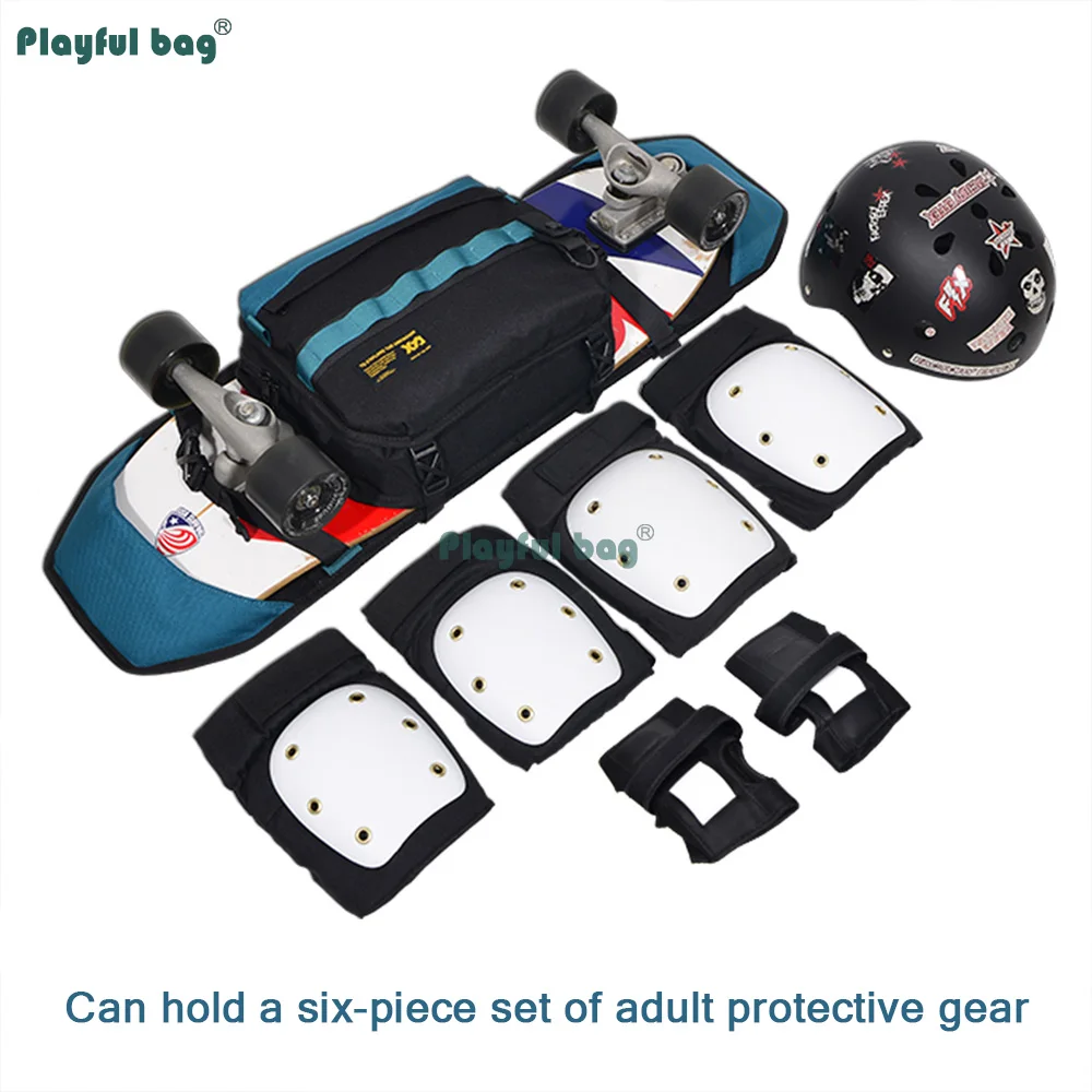 Nueva mochila para monopatín con almacenamiento de equipo de protección, bolsa de transporte para monopatín para adultos a la moda 2025, duradera AMB340 - imagen 5