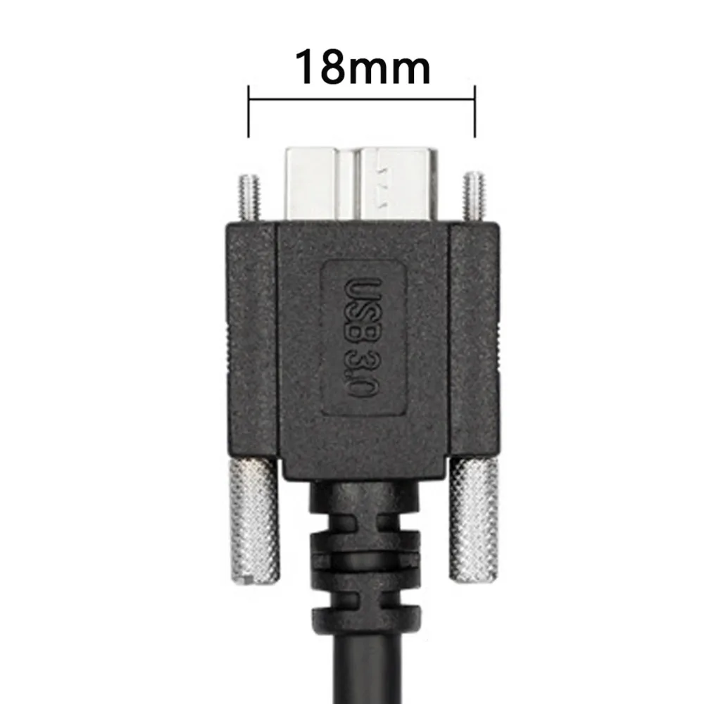 USB 1,2 tipo A Micro USB 3,0 B macho con Panel de montaje, Cable de tornillos para disco duro de teléfono móvil, color negro, 3,0 M, 5M - imagen 2