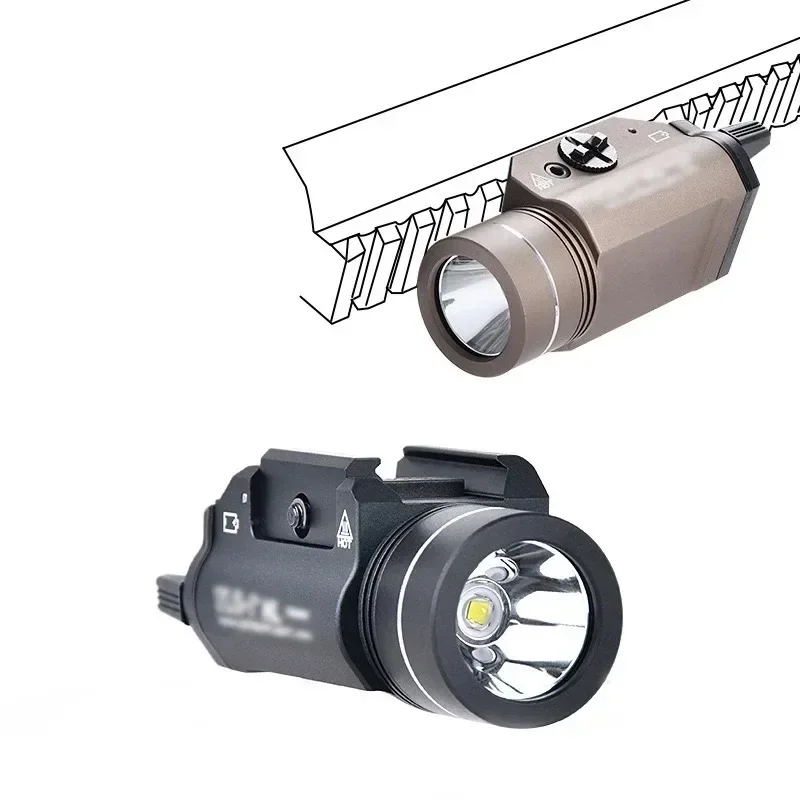 Luz de caza táctica Flshlight de 800 lúmenes con llave de localización de riel compatible con riel de 20mm luz de caza Airsoft luz LED antorcha colgante - imagen 5
