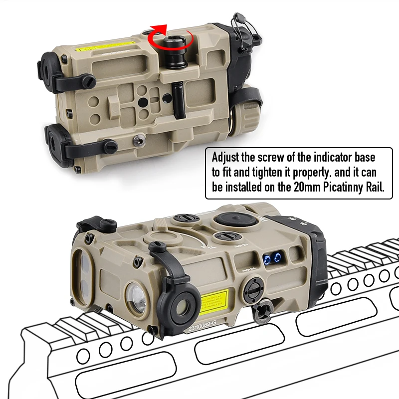 Indicador táctico OGL rojo verde azul con láser simplificado, indicador de Nylon, luz blanca, luz estroboscópica Airsoft, Arma de caza, lámpara de exploración - imagen 4