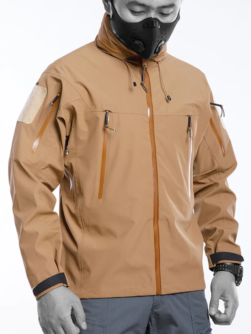 Traje de asalto de concha dura impermeable para hombre, ropa completa a prueba de viento para exteriores, chaqueta de traje de escalada de montaña, versión no estándar - imagen 3