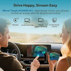 Pantalla automotriz ABS con salida para organizar cables