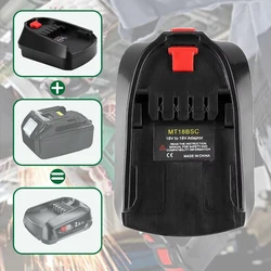 Convertidor adaptador de batería MT18BSC para batería de iones de litio Makita de 18V BL1840 BL1850 convertir a herramientas eléctricas de la serie Bosch PBA