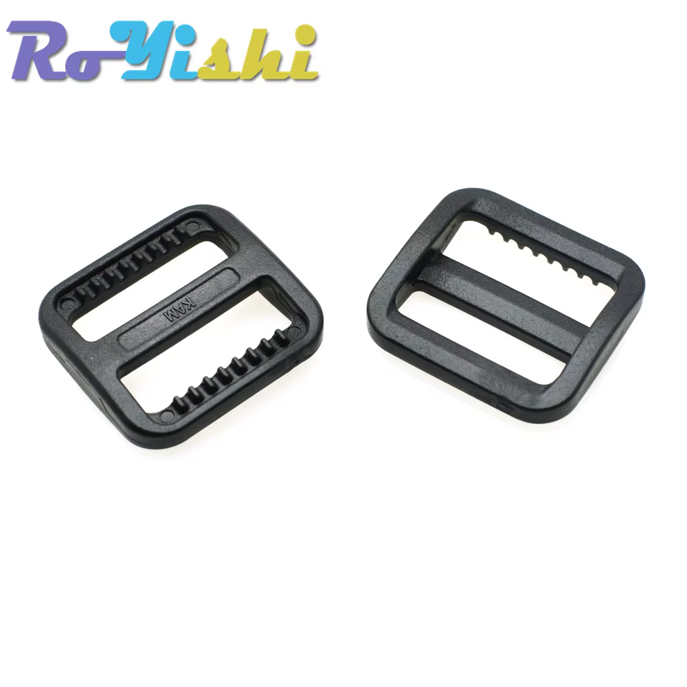 100 unids/pack 3/4 "(20mm) deslizador Tri Glide ajustar hebillas de plástico para Collar de perro arnés mochila correas negro - imagen 5