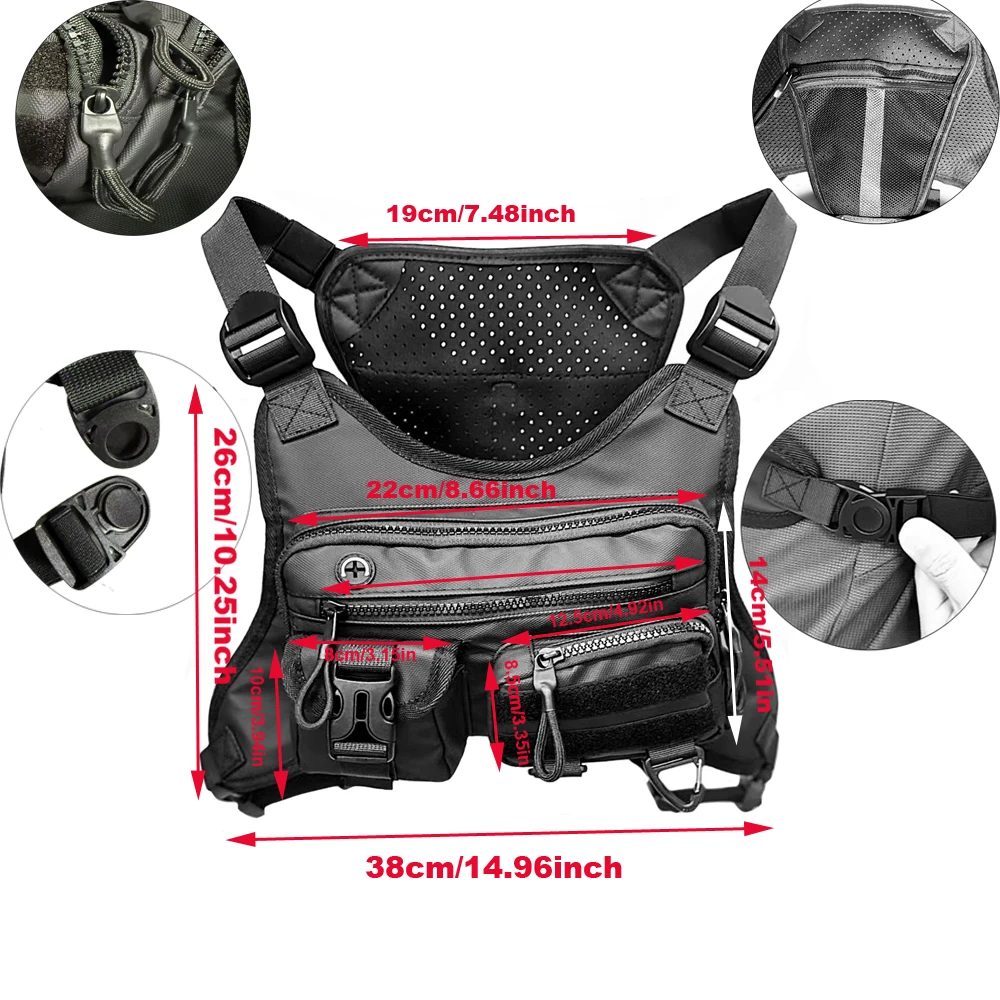 Bolsa de pecho táctica para entrenamiento, correr y senderismo - imagen 2