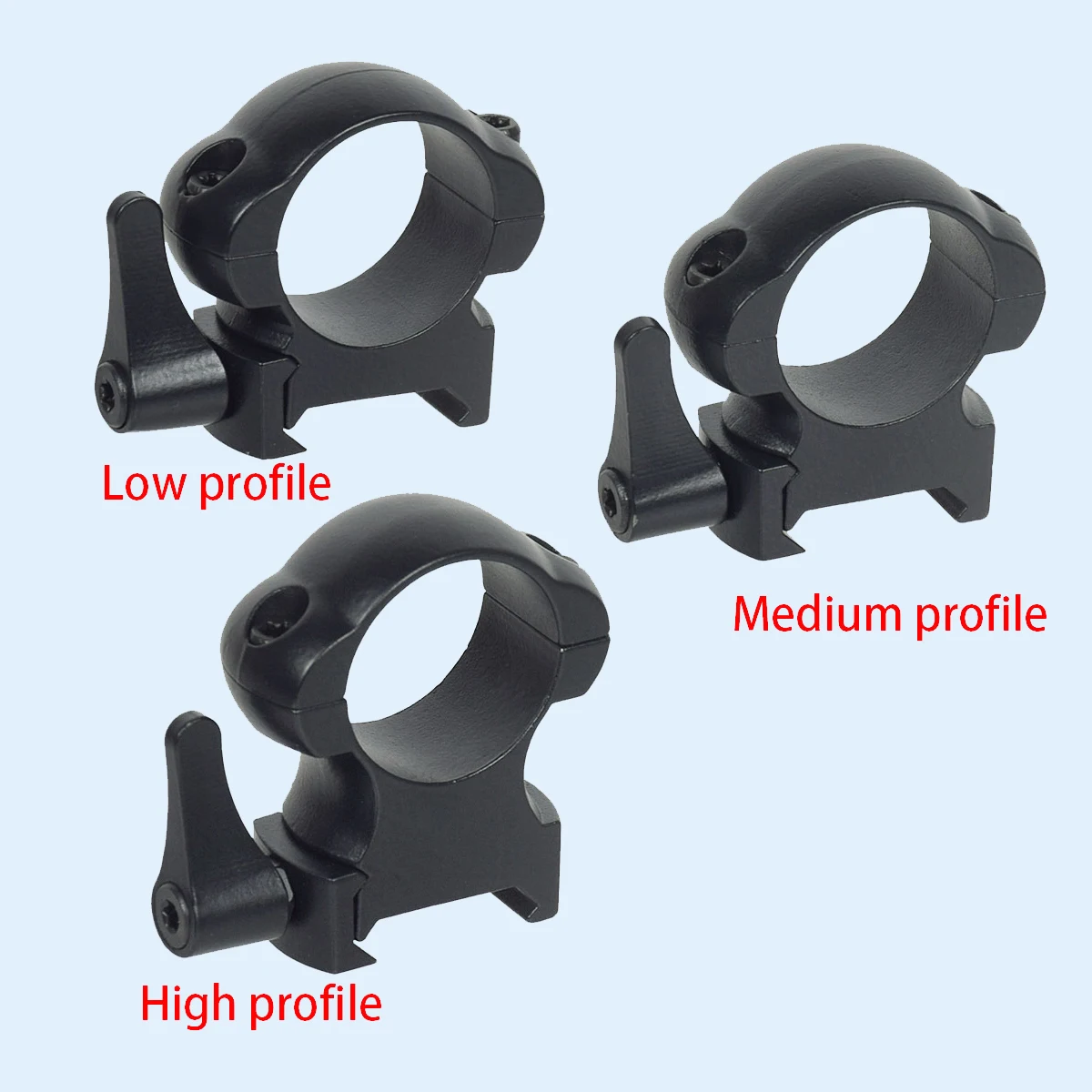 Anillo de montaje para Visor de Rifle, accesorio con 2 perfiles de piezas, diámetro de 25,4mm, 30mm, tubo de alcance de 20mm, cola de milano, riel Picatinny, linterna táctica - imagen 4