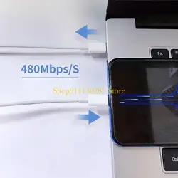 Cable carga cable transferencia datos J1HC PD 60W tipo C a tipo C para todos los puertos tipo C