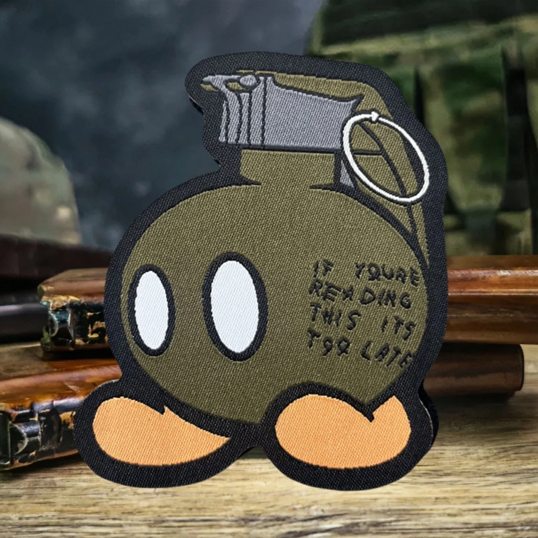 Insignia de moral de granadas tácticas, enganches de gancho y bucle impresos para ropa, brazalete del ejército militar, pegatina para mochila - imagen 2