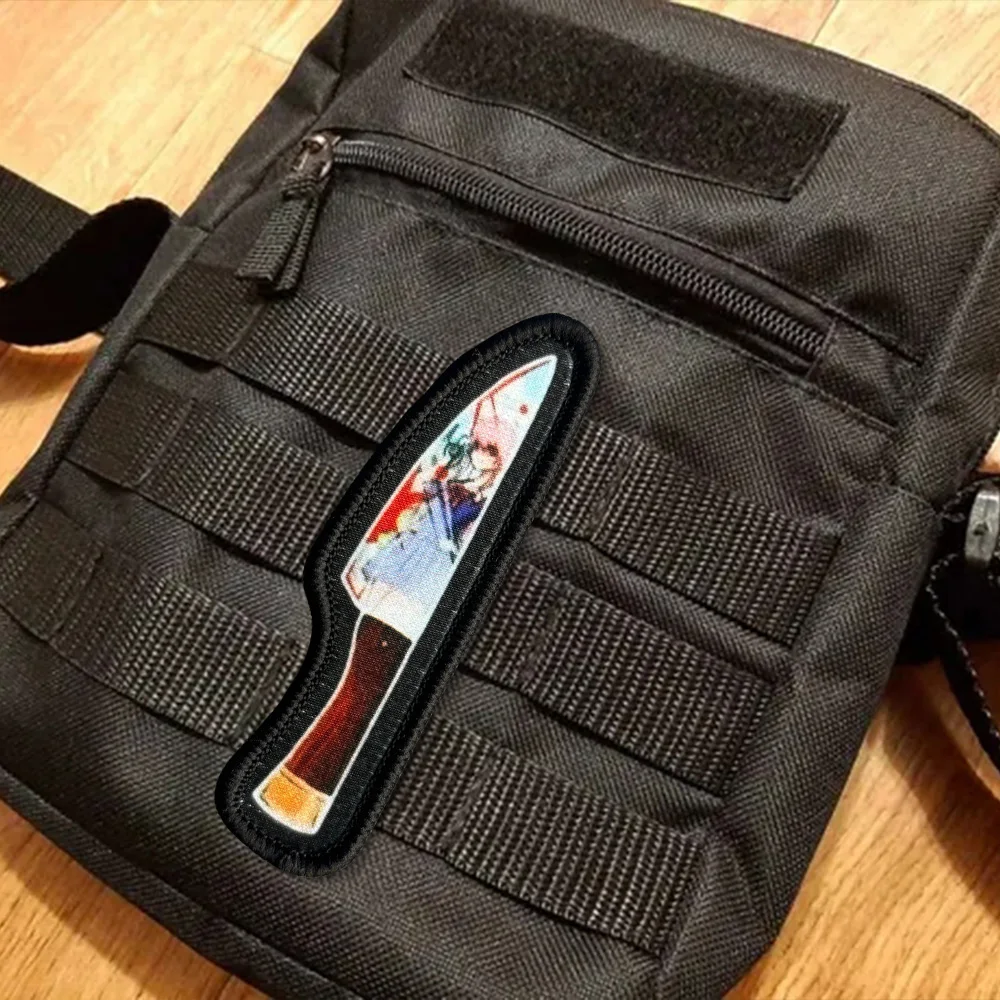 Parches tácticos de moral "Yuno Gasai", parche de gancho y bucle de Anime divertido, insignia militar, brazalete, pegatinas para mochila - imagen 3