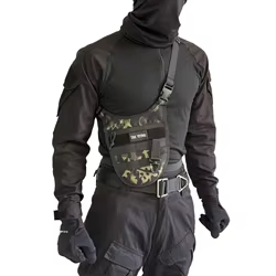 Bolso de hombro individual con estampado de camuflaje para hombre, bolso de pecho oculto multifuncional, bolso deportivo para actividades al aire libre