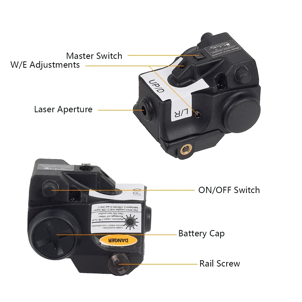 Arma táctica de almacén de EE. UU., alcance de pistola compacto, puntero IR la-ser, mira para armas de alcance Taurus G2c APX CZ-75 GLOCK 17 - imagen 3