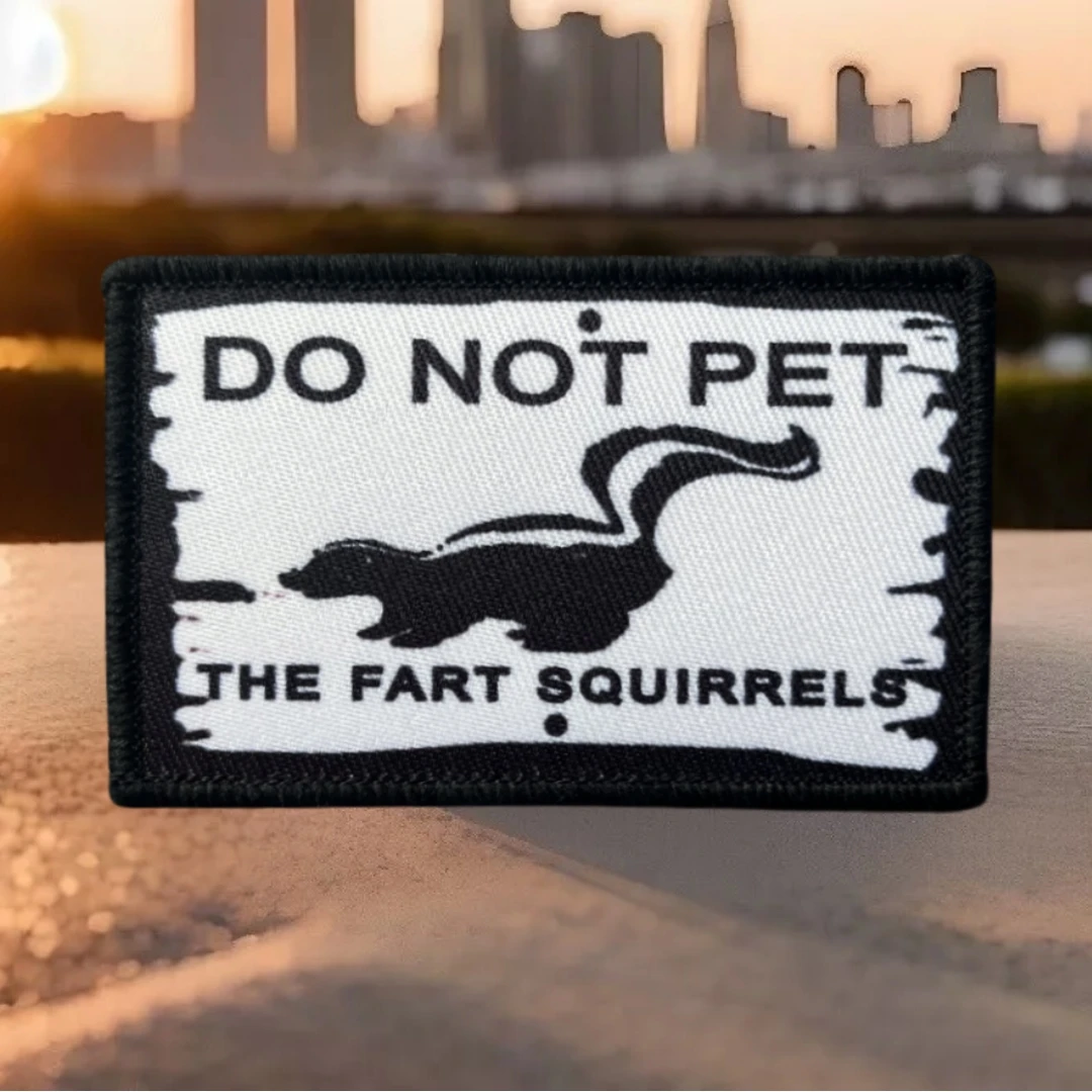 Parche táctico de moral de ardilla secreta, no mascota, los ESQUIRRELS FART, parches de gancho y bucle impresos, pegatina para mochila del ejército militar - imagen 4