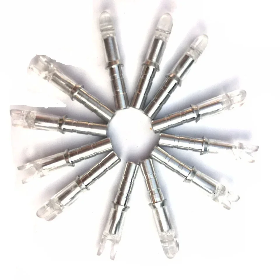 12 Uds. Nocks de pasador de flecha tamaño L + pasador de aluminio para ID 3,2mm 4,2 Mm 6,2 Mm eje de flecha arco accesorios de tiro con arco - imagen 3