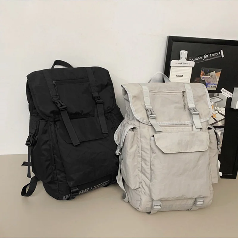 Bolso de nailon con bolsillo para hombre, ropa de calle, deporte al aire libre, senderismo, ciclismo, mochila grande para acampar, escalar, senderismo, fin de semana, universidad - imagen 4