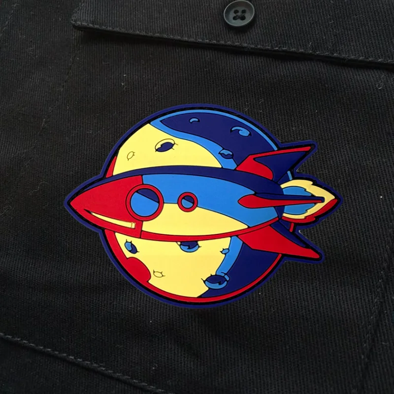 Insignia de moral de personalidad de nave espacial, parche de tela de PVC, tácticas divertidas, brazalete militar con gancho y bucle, accesorios para mochila, pegatinas - imagen 5