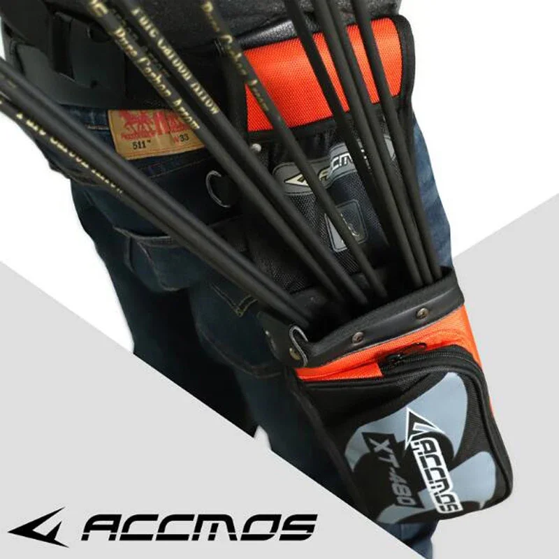 Cinturón de aljaba de flecha inversa para tiro con arco, accesorios de lona para mano derecha/izquierda, bolsa de soporte de flechas con cinturón ajustable - imagen 3