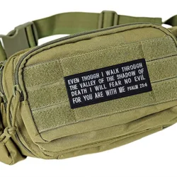 Parche táctico bordado versículo bíblico con velcro gancho bucle