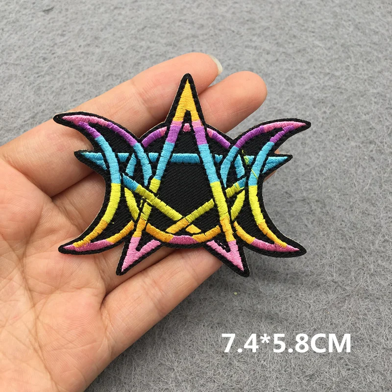 Parches bordados de dibujos animados para ropa, pegatinas de flores, parches para planchar en la ropa, apliques de costura DIY - imagen 4