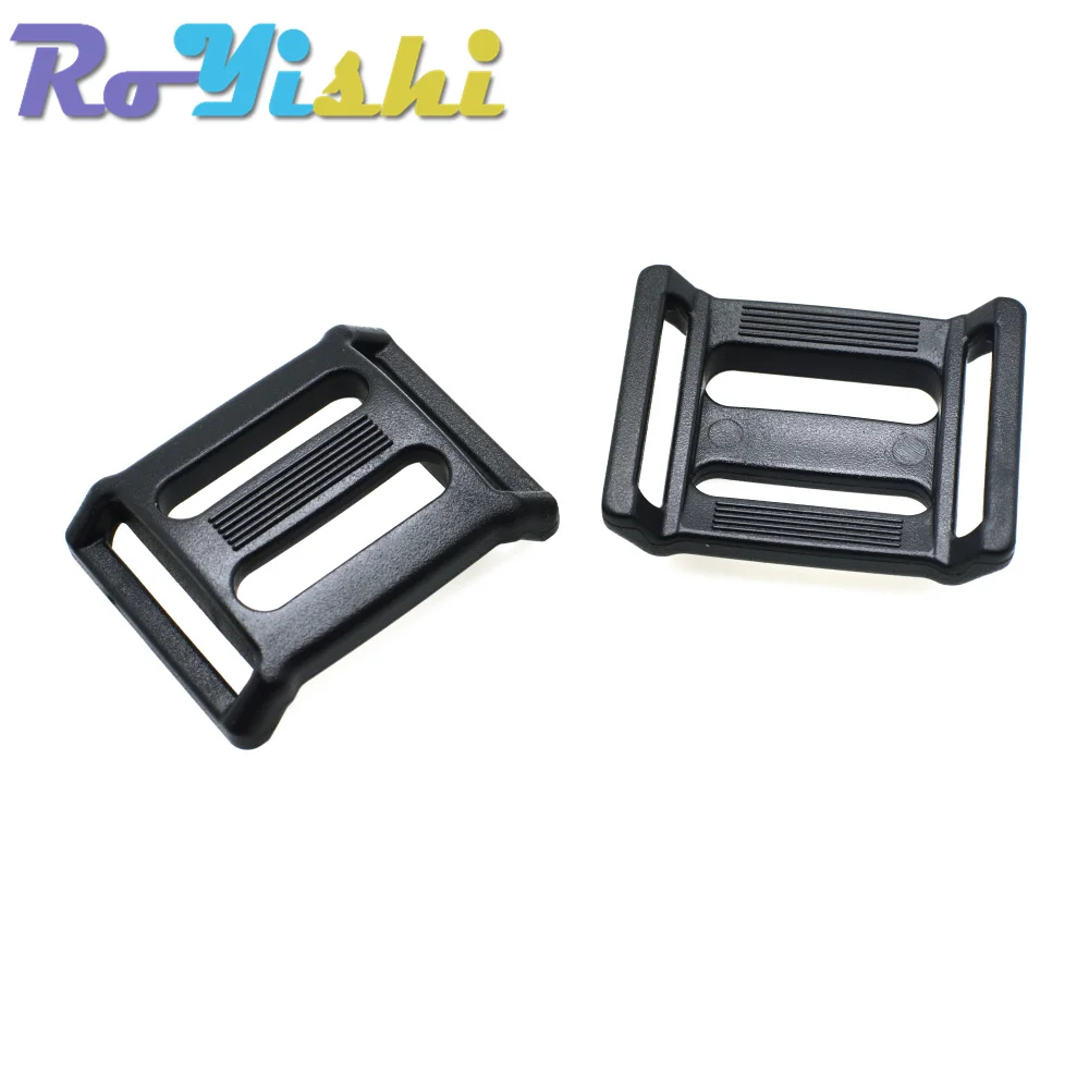 100 unids/pack plástico multifunción deslizador Tri-Glide ajustar hebilla arqueada para bolsas de mochila al aire libre correas - imagen 4