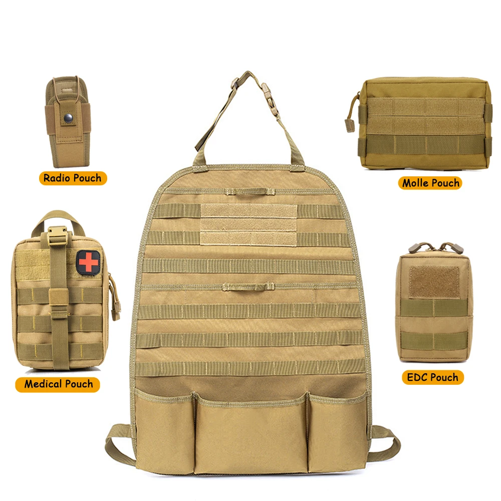 Organizador táctico para asiento trasero de coche, Protector Universal Molle de nailon, cubierta de Panel Compatible con Wrangler, SUV y camión - imagen 2