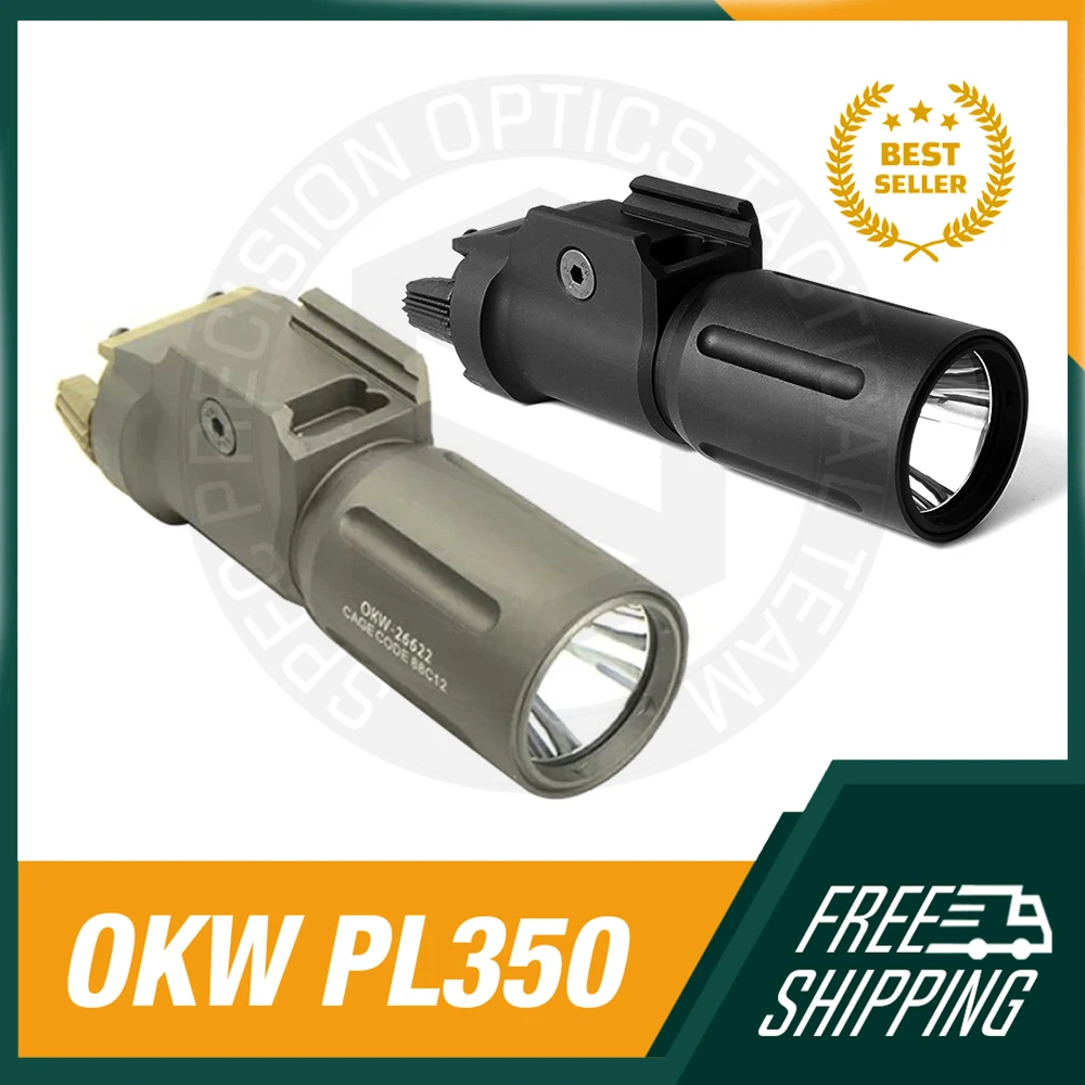 Nueva linterna de caza Airsoft OKW PL350 arma táctica de Metal luces de explorador PL350-V2 de alta potencia 1000 lúmenes para riel de 20mm
