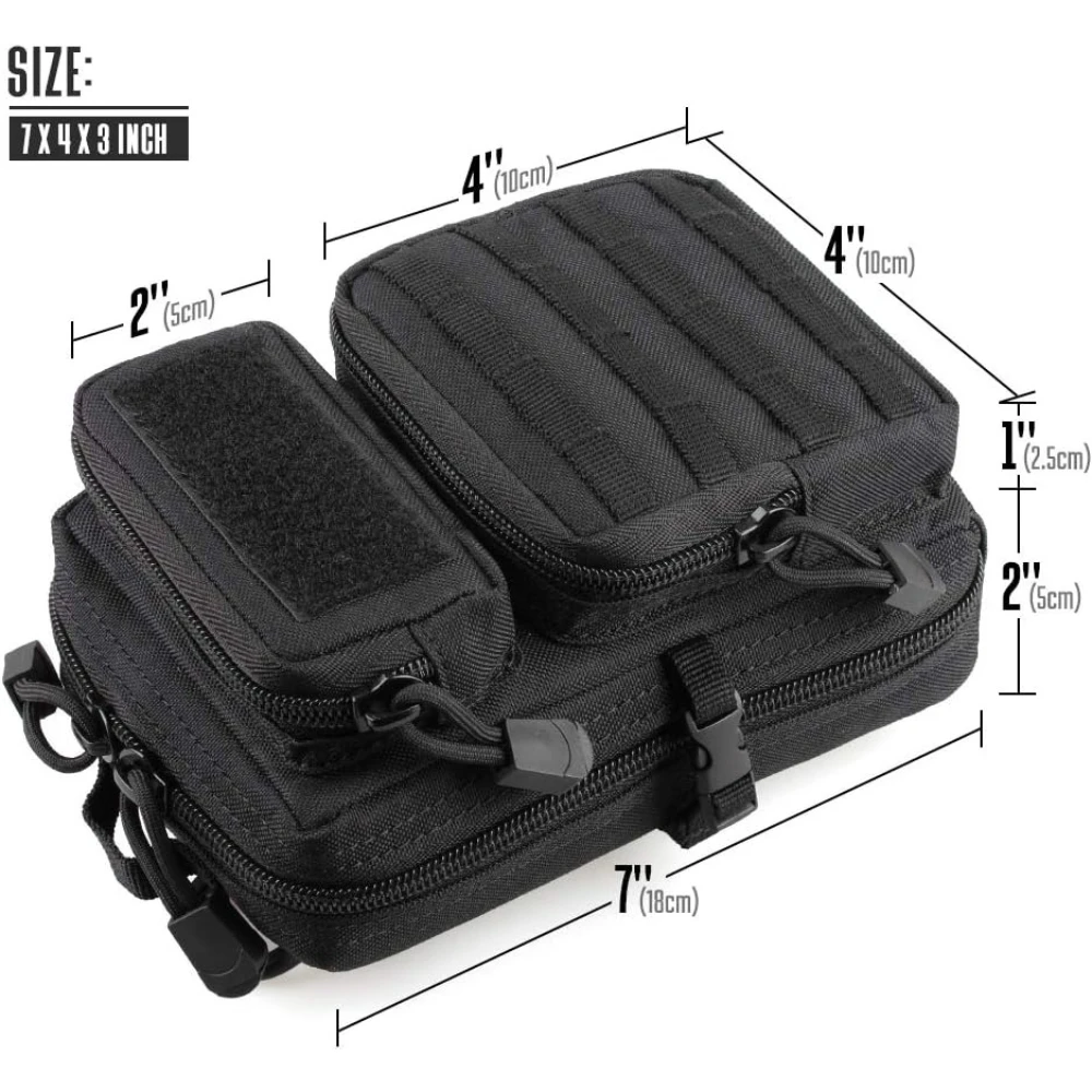 Bolsa táctica MOLLE EDC de cintura con bolsillo para teléfono - imagen 2