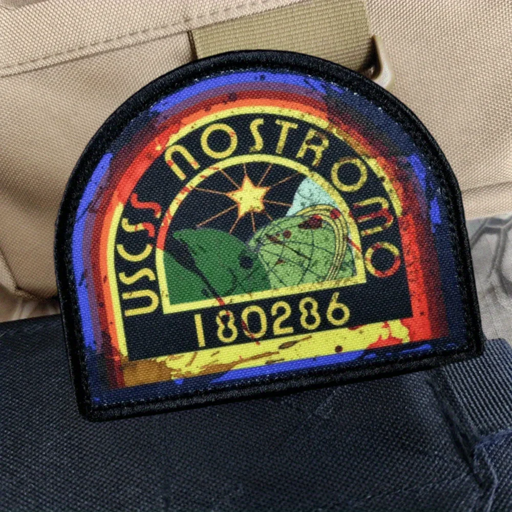 Parche táctico de gancho y bucle USCSS NOSTROMO estampado moral